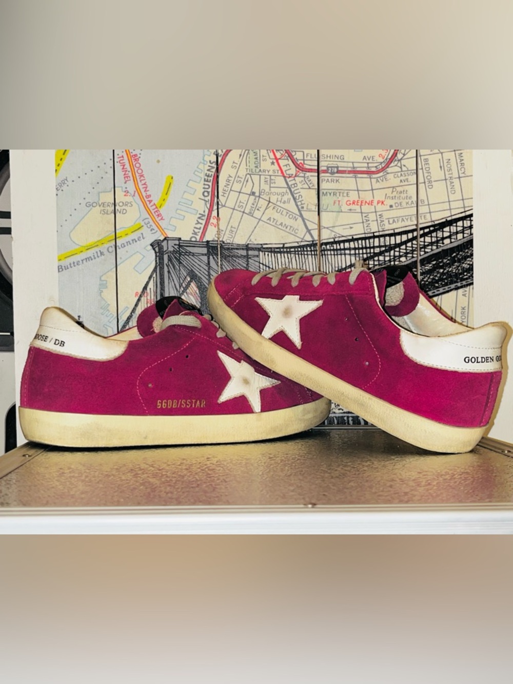 Golden Goose Super Star Suede Purple Pink  low tops - Picture 7 of 8